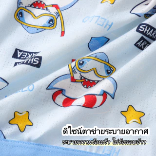 กางเกงในเด็กผู้ชาย 4 ชิ้น - ผ้า Modal ตาข่ายระบายอากาศ เนื้อนุ่มสบาย กันเชื้อแบคทีเรีย 10A กางเกงในเด็ก
