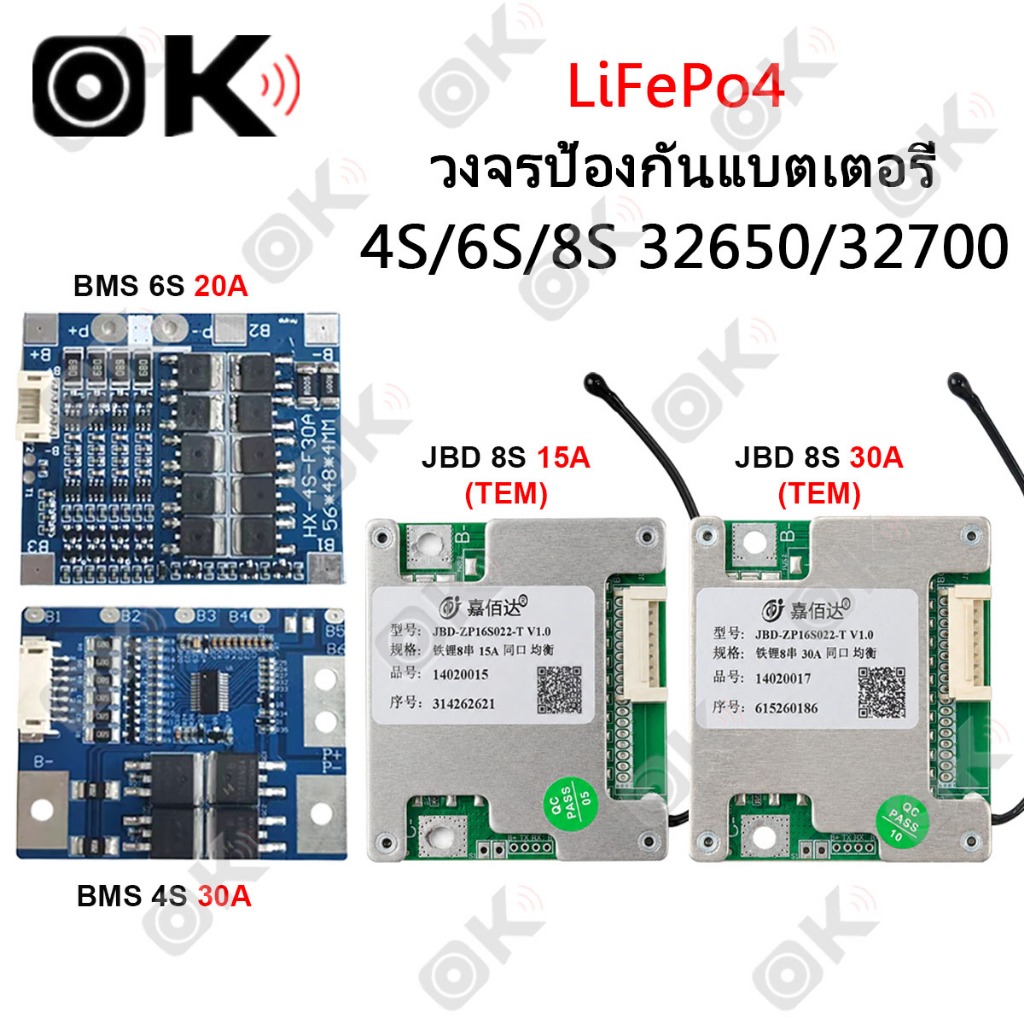 OKMUSIC บอร์ด 4S / 6S / 8S สำหรับเครื่องเสียงรถยนต์ เพาเวอร์แอมป์ รถยนต์ มอเตอร์ไซค์ และงาน DIY