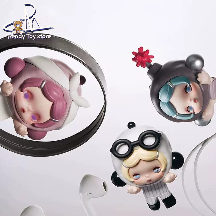 【คลังสินค้าพร้อม】SKULLPANDA Off Mode Series สติ๊กเกอร์สติกเกอร์โทรศัพท์ฟอง SKULLPANDA อย่าอยากไม่ว่าจะหรือไม่ว่ากล่องปริศนาตุ๊กตา Series