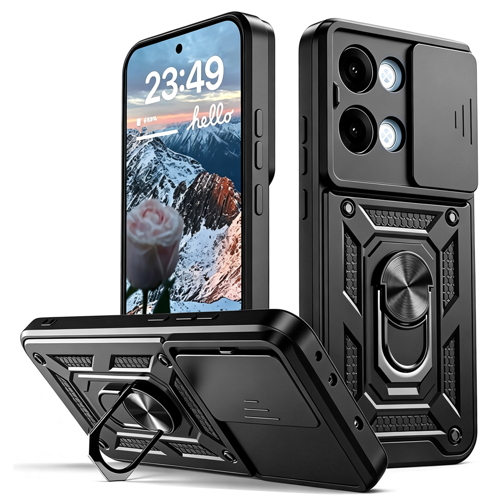 กรณีโทรศัพท์หนักกันกระแทกพร้อมขาตั้งโลหะ เหมาะสำหรับ Poco X8 Pro Max X7 Pro X6 Pro X5 Pro F7 Pro F8 