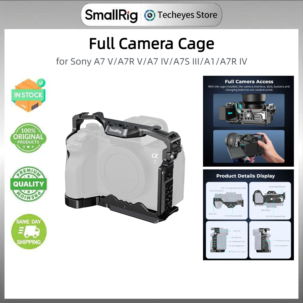 SmallRig Full Camera Cage สําหรับ Sony A7 V / A7R V / A7 IV / A7S III / A1 / A7R IV #3667C#4483#4485