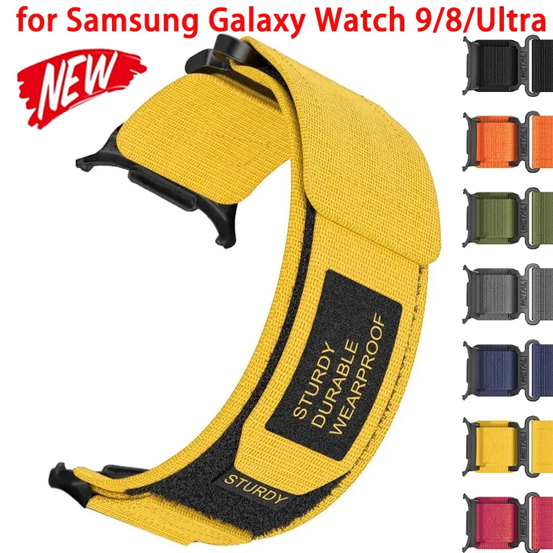 ห่วงไนลอนสายกีฬาสําหรับ Samsung Galaxy Watch Ultra 2026 สร้อยข้อมือสําหรับ Galaxy Watch 9 8 40 มม.44 มม.8Classic 46 มม.อุปกรณ์เสริม