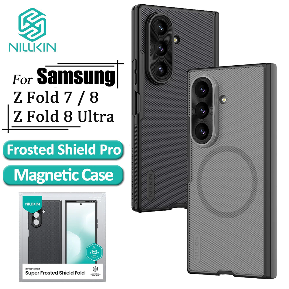 Nillkin Magnetic Fold Case สําหรับ Samsung Galaxy Z Fold7 / Fold 8/8 Ultra Case Frosted Shield Anti ลายนิ้วมือกันกระแทกฝาหลัง
