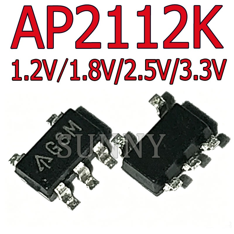 10 ~ 20PCS AP2112K-3.3 TRG1 1.2V 1.8V 2.5V การพิมพ์หน้าจอ G3M LDO แรงดันไฟฟ้าชิป SOT23-5