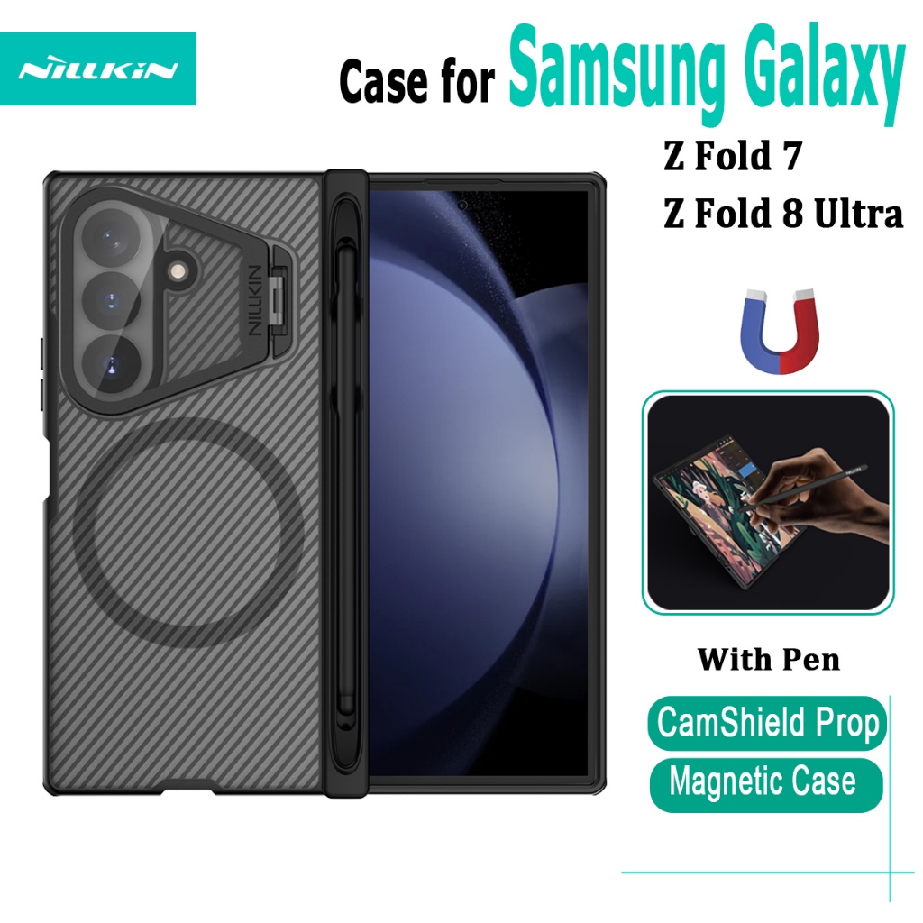 สําหรับ Samsung Galaxy Z Fold 7 / Fold 8 Ultra Magnetic Case พร้อมปากกา Nillkin CamShield Pro พับ 8 ฝาครอบป้องกันกล้อง