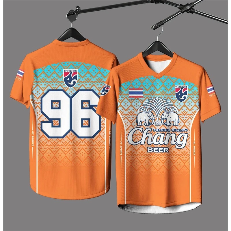 ช้างทีมชาติย์หมายเลข 96 V คอสั้นชุดกีฬาฟุตบอลสําหรับ Match Street สวมใส่ทุกวัน