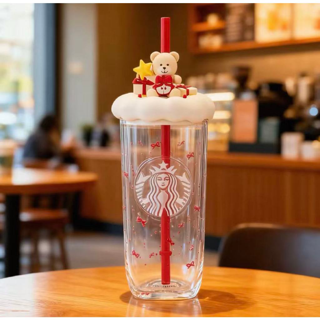 Starbucks Cup 2026 Heartbucks Blog Gift Coffee แก้วสามเหลี่ยมมูลค่าสูง ถ้วยดื่มฟาง