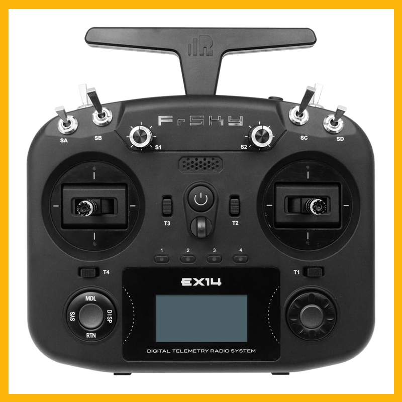 FrSky EX14 RC Transmitter – ECOS Operating System, 2.4GHz ISRM Internal RF, ACCST D16 & Access Suppo