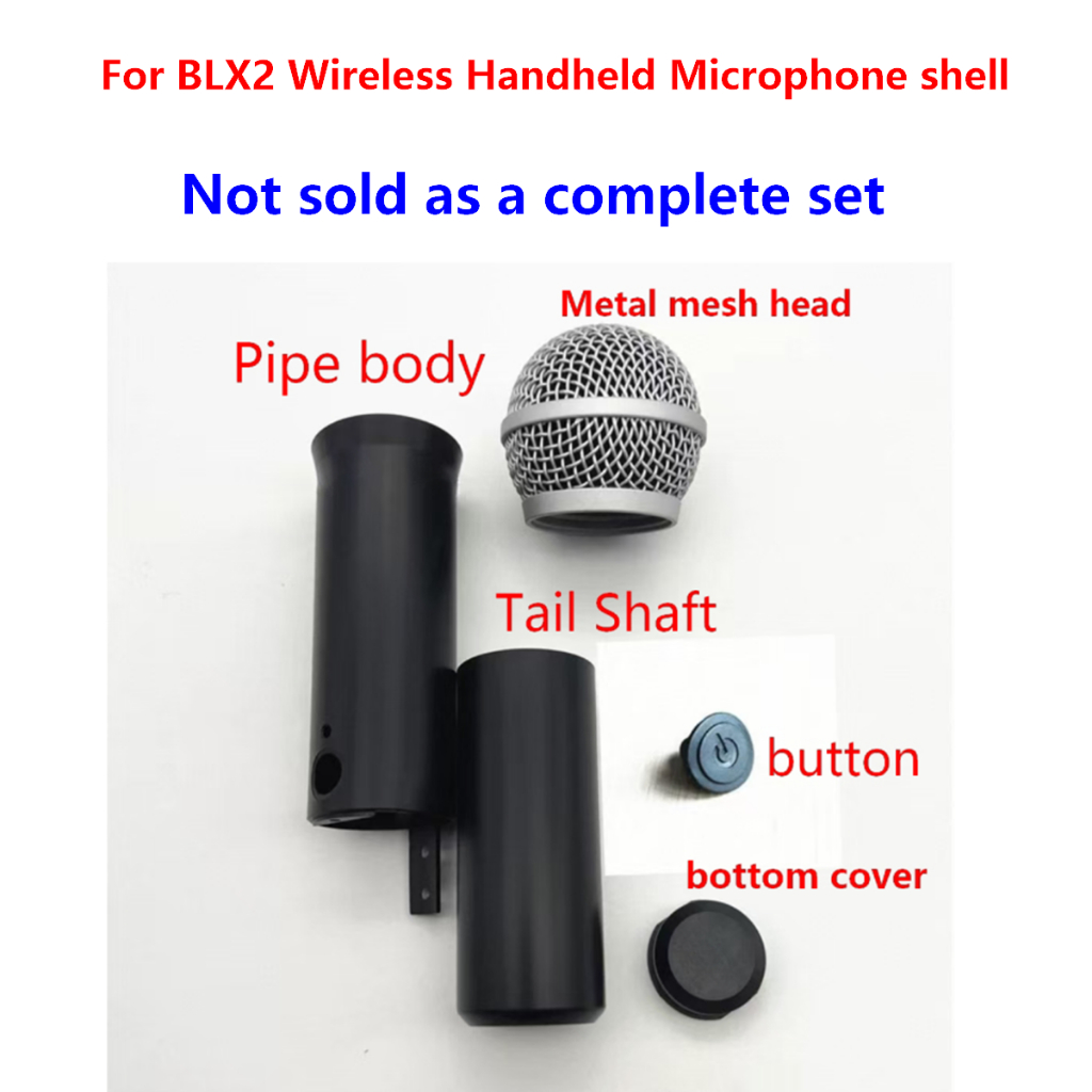 ชุดเปลี่ยนเชลล์สําหรับ Shure BLX2 ไมโครโฟนไร้สายแบบใช้มือถือ - เหมาะกับ BLX288/BLX24/ PG58 ตัวไมค์/ห