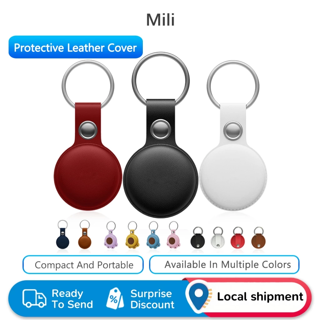 MiLi Mitag เคสป ้ องกันอุปกรณ ์ ป ้ องกันการสูญหายใช ้ สําหรับ Mitag Pet Tracker หนังแขวนบนปลอกคอสัตว ์ เลี ้ ยง