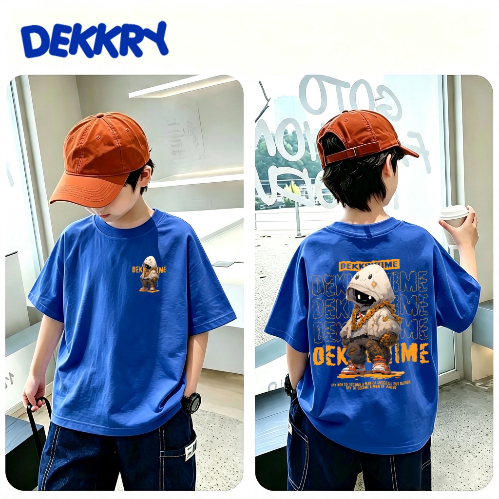 【พร้อมส่ง】Dekkry Baby สไตล์เท่สุดคูล หน้าร้อน แฟชั่นน่ารัก เท่ห์ เสื้อยืดเด็กผู้ชาย แขนสั้น แมตช์ง่าย สวมใส่สบาย เสื้อยืดเด็ก YG5992