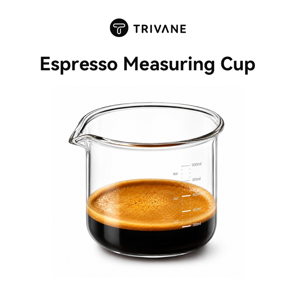 แก้วช็อตกาแฟ 100ml Glass Measuring Cup แก้วตวงเอสเปรสโซ มีสเกล บอโรซิลิเกต
