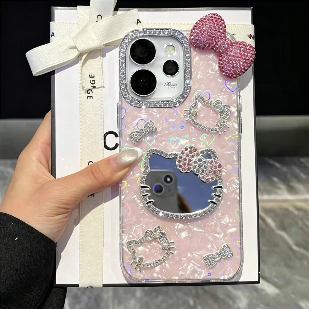 เคส OPPO Reno 16 16F 15 15F 14 14F 13 5G เคส OPPO Reno 16 15 14 Pro 5G 15 Pro Max ลายเปลือกหอยแวววาว เคสโทรศัพท์กันกระแทก ลายหัวใจออโรร่าพร้อมกรอบเลนส์เพชร เคสแมตต์หรู