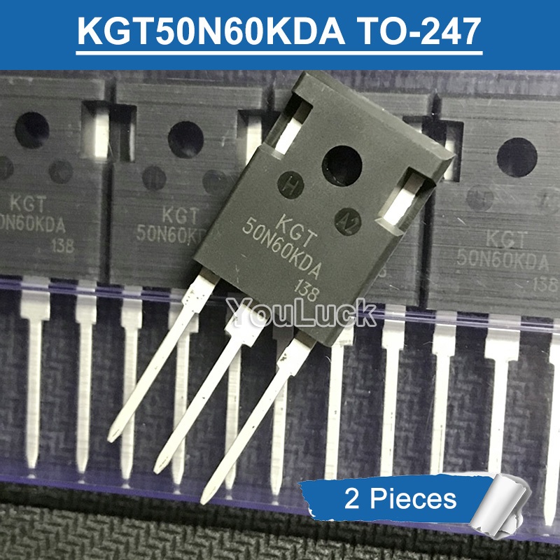 2 ชิ้น KGT50N60KDA KGT 50N60KDA 50N60 TO-247 50A/600V ความเร็วสูง Switching IGBT ทรานซิสเตอร์ใหม่