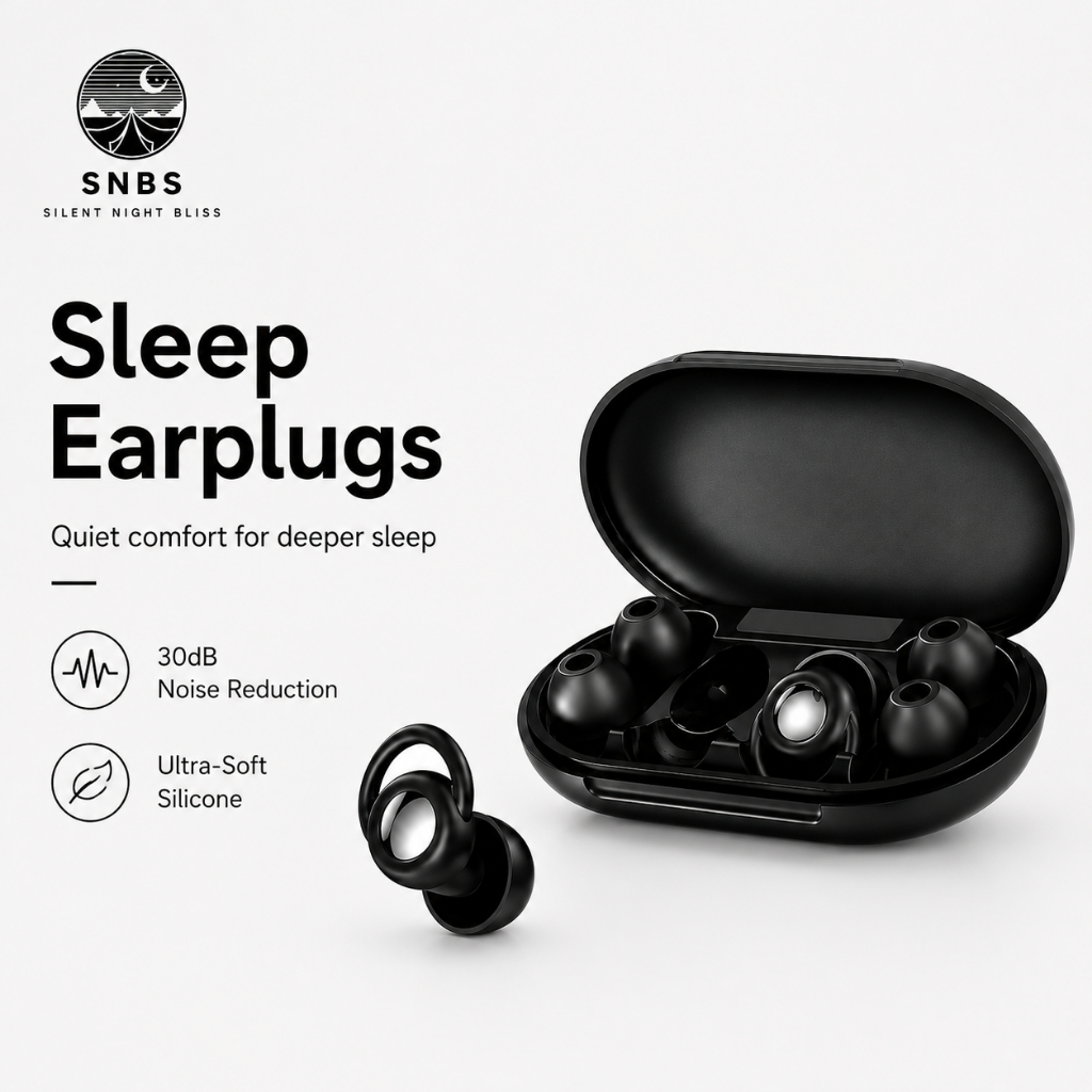 SNBS S10 30dB Sleep Earplugs – ปลั๊กหูลดเสียงรบกวนซิลิโคนอ่อนนุ่มสําหรับการนอนหลับ, Study & Travel