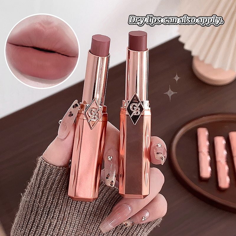 Bily Bear Velvet Matte Nude Lipstick Brightening Non-drying Flattering Skin Beginner Friendly Daily Lip Makeup NO.BL027