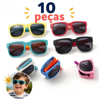 แว่นกันแดดเด็กพับ 10 ชิ้น ป้องกันรังสียูวี แฟชั่น