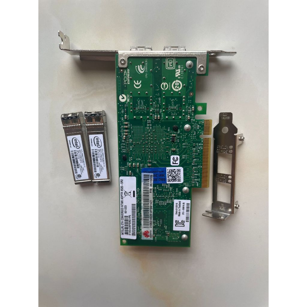 [คลังสินค้าพร้อม] intel X520-SR2 SFP Dual Port 10G การ์ดเครือข่าย 82599ES ชิปหลักการ์ดเครือข่ายใยแก้