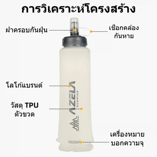 YARNZ 💧250/500ml ขวดน้ํากีฬา,พับแบบพกพาถุงน้ํานุ่ม,ฤดูร้อนเดินป่าวิ่งน้ําหนักเบา Drinkware กาต้มน้ํากลางแจ้ง