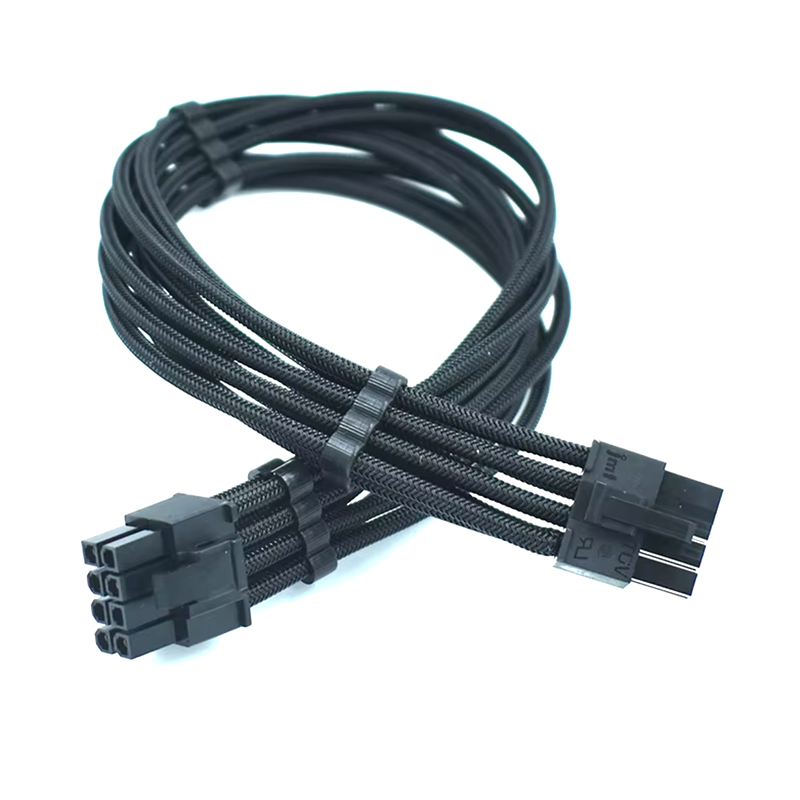 PCIe 8(6+2)pin CPU 8(4+4)PIN แหล่งจ่ายไฟ Modular สาย 18AWG วัดซิลิโคนลวดไนลอนนุ่มถักด้วยหวีสําหรับ A