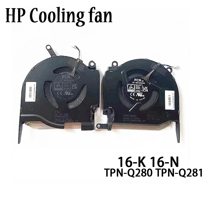 พัดลม CPU GPU ดั้งเดิมสําหรับ HP OMEN 16-K 16-N Pro TPN-Q280/Q281 พัดลมระบายความร้อน 5V ND8C00 N1809