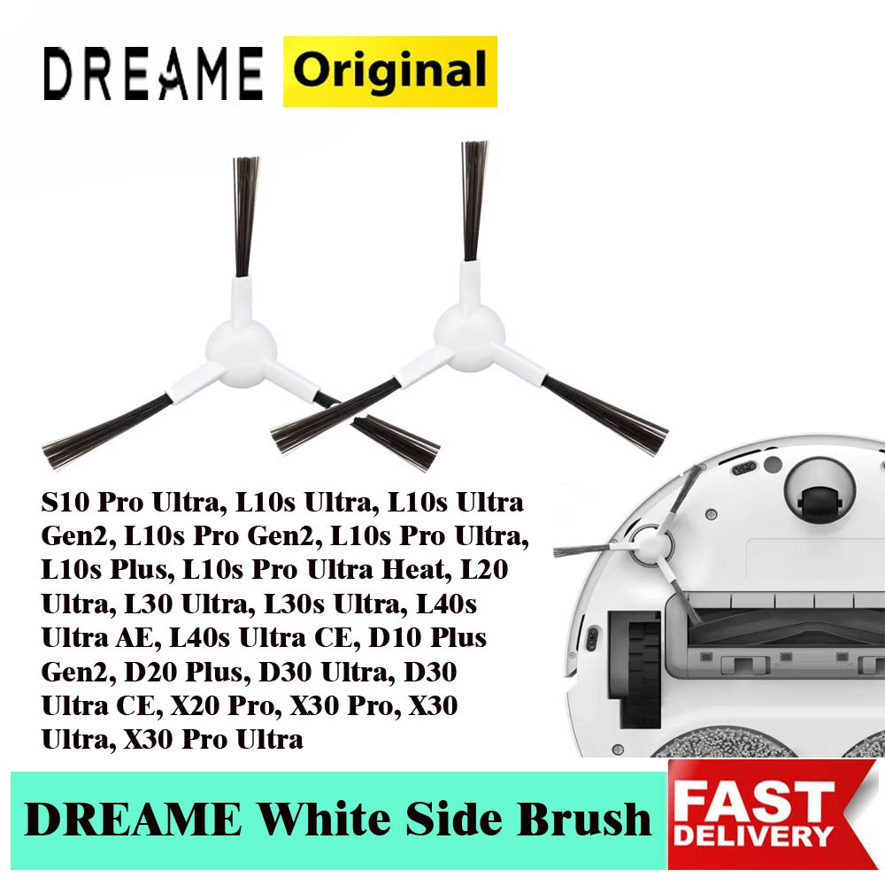 แปรงด้านข้างเดิมสําหรับ Dreame L10s Ultra/S10 Pro/L20 Ultra/L30 Ultra/D30 Ultra/D9 Max/L40s Ultra CE