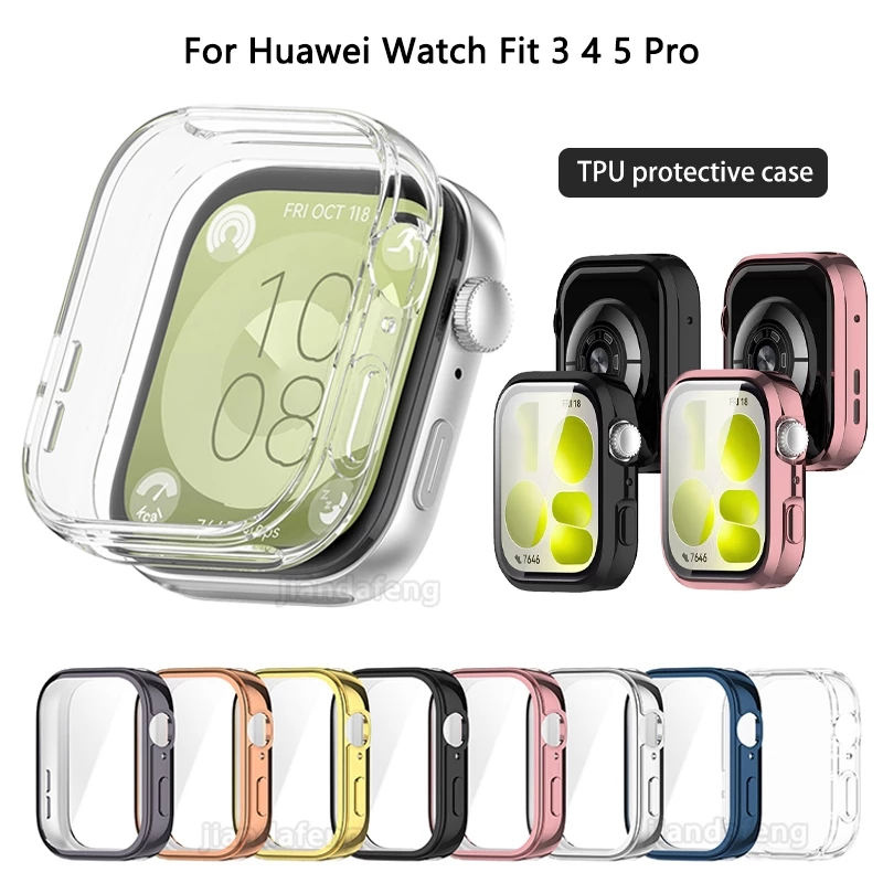 เคสซิลิโคน TPU สําหรับ Huawei Watch Fit 3 4 5 Pro Ft4 Fit5