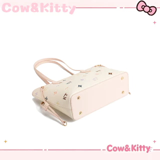 กระเป๋าโทต Cow&Kitty ลายปัก ใช้งานในชีวิตประจำวัน กระเป๋าสะพายข้าง ขนาดใหญ่จุของได้มาก