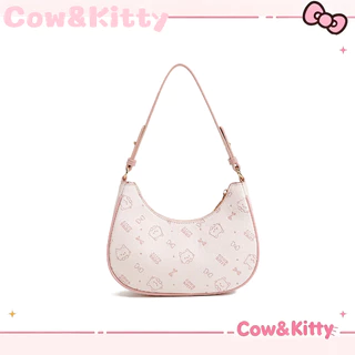 กระเป๋าสะพายสีชมพูน่ารัก Cow&Kitty มีจี้เมฆ กระเป๋าสะพายข้างน่ารัก