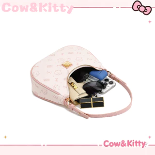 กระเป๋าสะพายสีชมพูน่ารัก Cow&Kitty มีจี้เมฆ กระเป๋าสะพายข้างน่ารัก