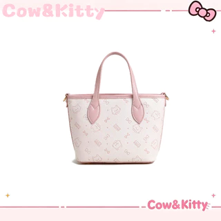 กระเป๋าโททมินิ Cow&Kitty Pink Tote Bag กระเป๋าตังค์ ผู้หญิง Ladies Handbag Daily Casual Handbag