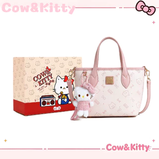 กระเป๋าโททมินิ Cow&Kitty Pink Tote Bag กระเป๋าตังค์ ผู้หญิง Ladies Handbag Daily Casual Handbag