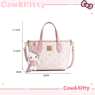 กระเป๋าโททมินิ Cow&Kitty Pink Tote Bag กระเป๋าตังค์ ผู้หญิง Ladies Handbag Daily Casual Handbag