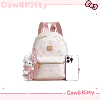 กระเป๋าเป้ Cow&Kitty กระเป๋าเป้สีชมพู Hello Kitty Series กระเป๋าเป้สะพายหลัง