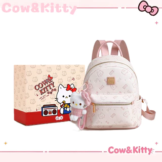 กระเป๋าเป้ Cow&Kitty กระเป๋าเป้สีชมพู Hello Kitty Series กระเป๋าเป้สะพายหลัง
