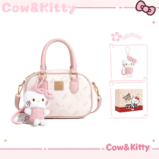 กระเป๋าถือสีชมพู Cow&Kitty กระเป๋าถือสีชมพู สไตล์เกาหลี สำหรับสตรี