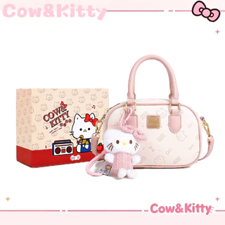 กระเป๋าถือสีชมพู Cow&Kitty กระเป๋าถือสีชมพู สไตล์เกาหลี สำหรับสตรี
