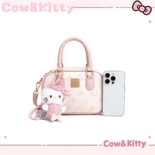 กระเป๋าถือสีชมพู Cow&Kitty กระเป๋าถือสีชมพู สไตล์เกาหลี สำหรับสตรี