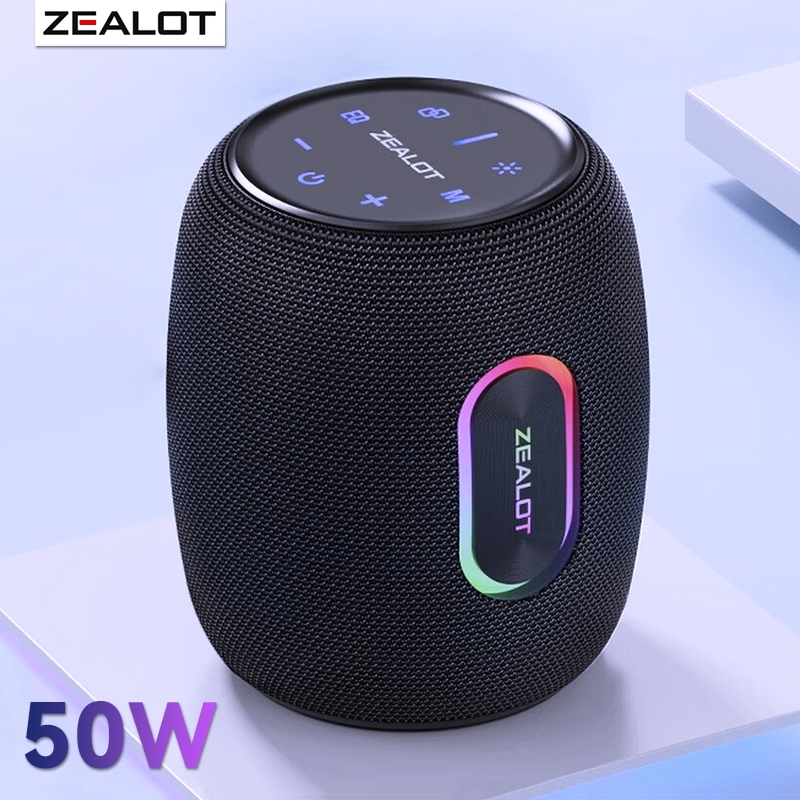 ZEALOT S64 50W ลําโพงบลูทูธซับวูฟเฟอร์ไร้สาย TWS เสียงสเตอริโอเซอร์ราวด์เบสหนักแน่นแบบพกพา