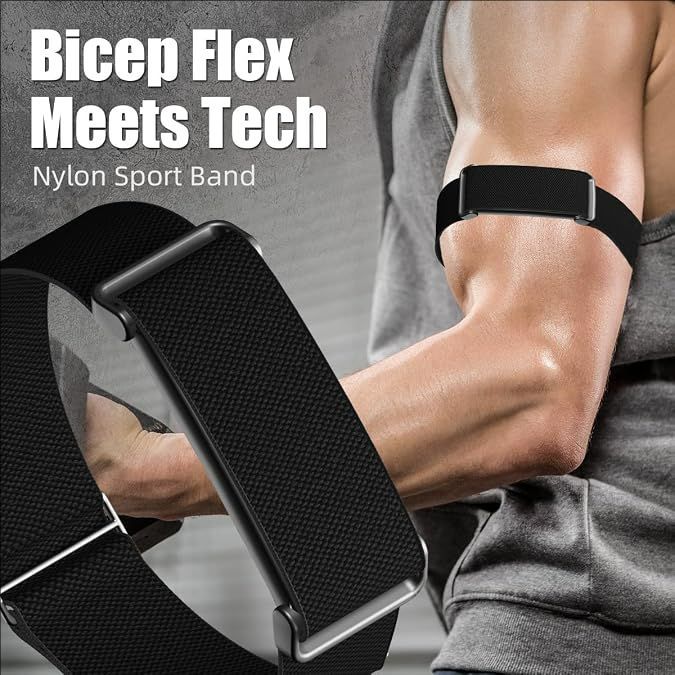 สายรัดไนลอน Bicep Armband Replacement Sport Band สําหรับ Google Fitbit Air