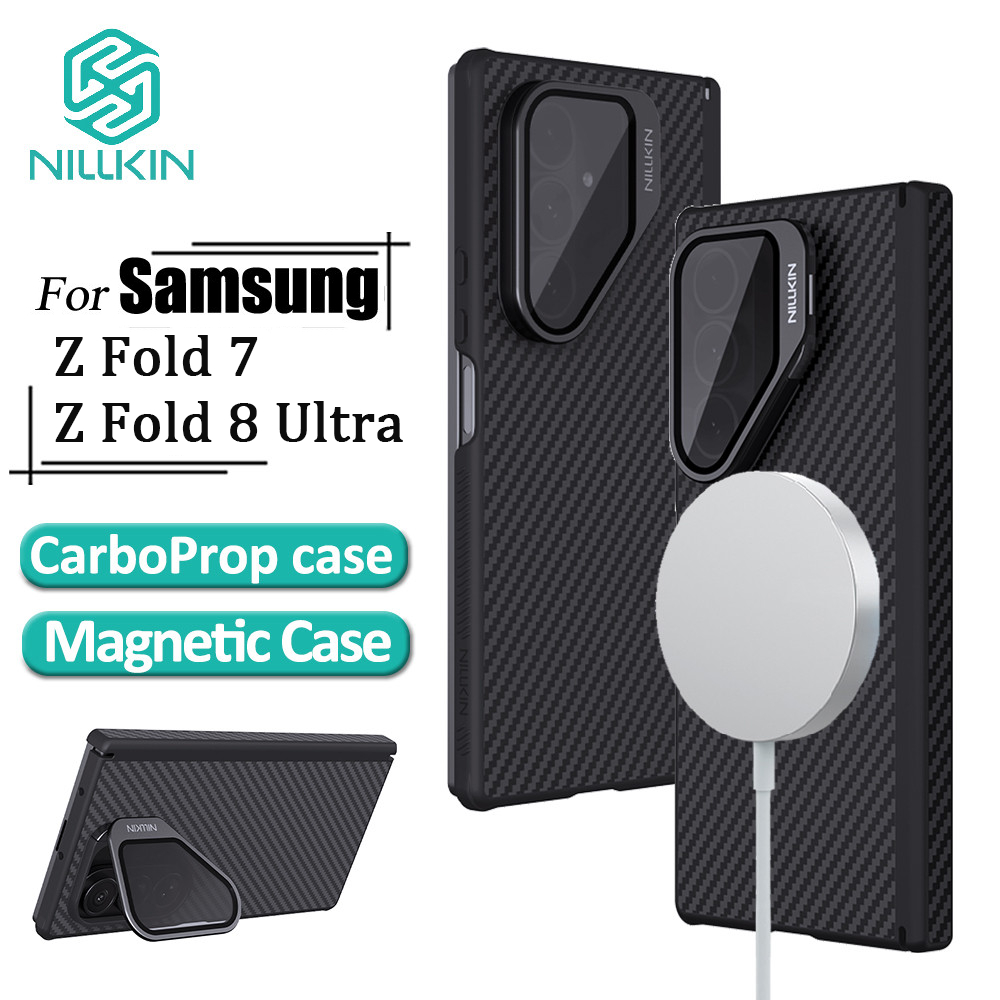 Nillkin พับกรณีสําหรับ Samsung Galaxy Z พับ 7 / พับ 8 Ultra Aramid Fiber + TPU CarboProP กรณีแม่เหล็ก (ฝาครอบโปร่งใส)