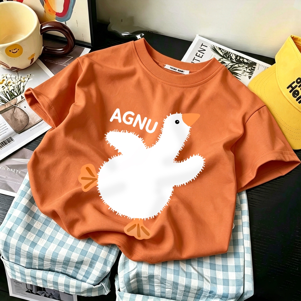【พร้อมส่ง】Dekkry Baby ลายห่านน่ารัก หน้าร้อน เสื้อยืดเด็กผู้ชาย เสื้อยืดเด็กหญิง สไตล์ลำลอง แฟชั่น แขนสั้น แมตช์ง่าย สวมใส่สบาย เสื้อยืดเด็ก YG6162