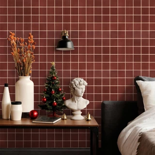 [10 ชิ้น] wallpaper ติดผนัง มีกาวในตัว 3 มิติ DIY กันน้ำ คุณภาพสูง ตกแต่งผนัง สําหรับติดตกแต่งบ้าน 30X30cm
