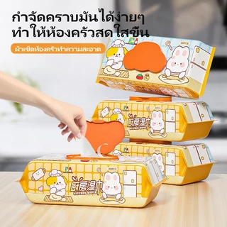 【6 แพ็ค รวม 480 แผ่น】LamPure ทิชชู่เปียกทำความสะอาดครัว กลิ่นเลมอน 480 แผ่น ทั้งหมด เช็ดคราบมันได้ง่าย 80 แผ่นต่อแพ็ค