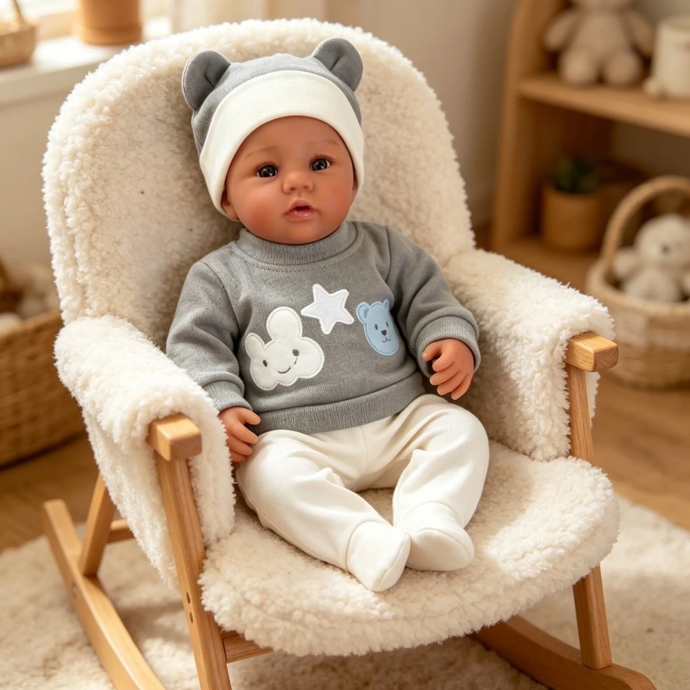 19นิ้วทารกแรกเกิดRebornตุ๊กตาเด็กAbigail Handmade Rebornตุ๊กตาที่มองเห็นได้หลอดเลือดดําจริงดูตุ๊กตาเ