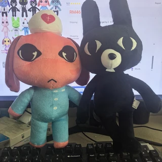 Roblox โรงพยาบาลสัตว์‌ Anomaly Plush Ren Inter Rabbit ตุ๊กตาของเล่นตุ๊กตาน่ารักเลขานุการสุนัขตุ๊กตาสําหรับสาวแฟนของขวัญวันเกิดเด็ก