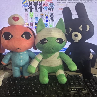 Roblox โรงพยาบาลสัตว์‌ Anomaly Plush Super Soft Carlos Ron Nurse Bunny ตุ๊กตาของเล่น Dr. ฮาร์โลว์ ล็อบบี้กระต่ายตุ๊กตาสําหรับเด็กผู้หญิงเกมแฟนเด็กผู้ใหญ่ของขวัญวันเกิด