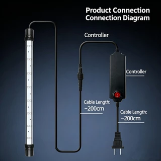 TOPOP CLUB Solar Booster Light แสงธรรมชาติ 6700K Lamp Aquarium โคมไฟตู้ปลา หลอดไฟ Submersible T8 สำหรับตู้ปลา จำลองแสงธรรมชาติ Neo Adjustable Timing