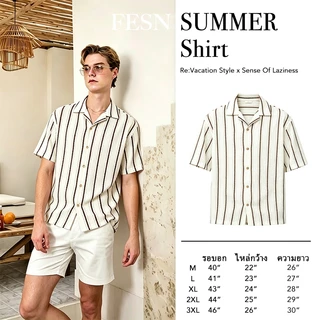 🌊Knit collection • เสื้อถักแขนสั้น ลายริ้วเส้นเล็ก Red / Brown knit shirt🏝️