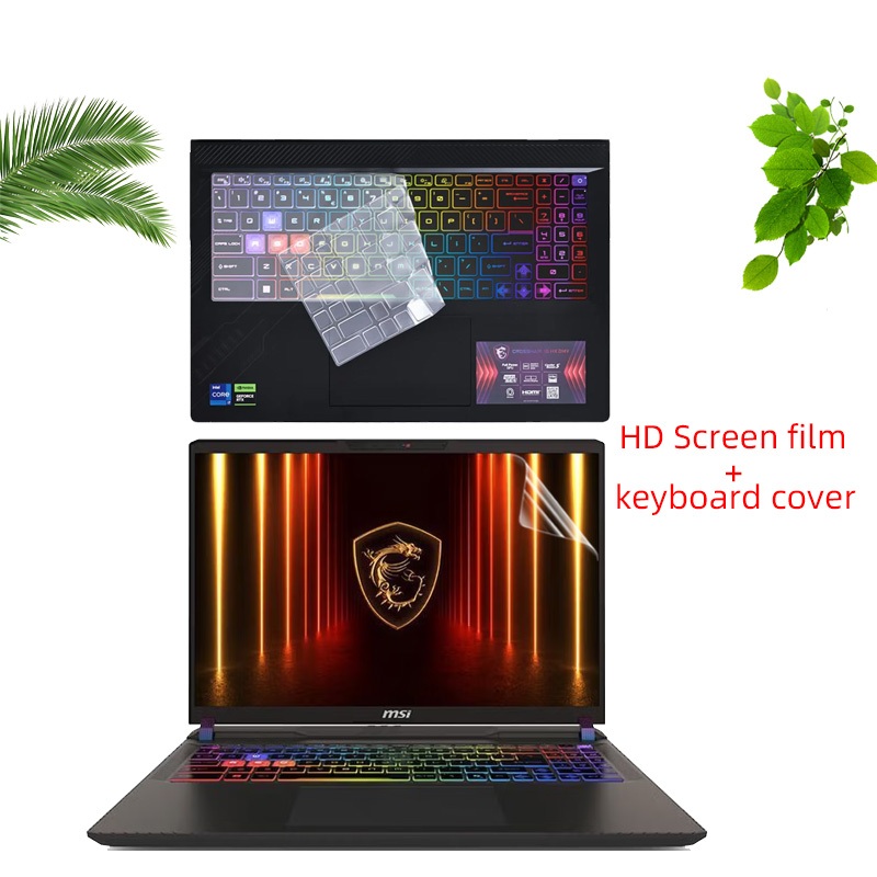 เหมาะสําหรับ 16 นิ้ว MSI Vector 16 HX AI A2XWHG A2XHIG A14VFG A14VHG แล็ปท็อปฟิล์มหน้าจอคีย์บอร์ดฟิล